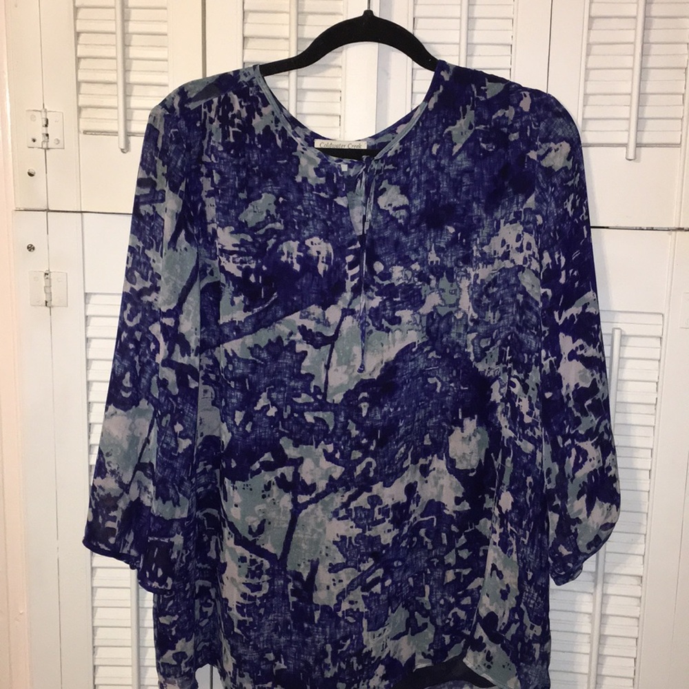 Cold Water Creek Pretty Blue blouse. Worn once.